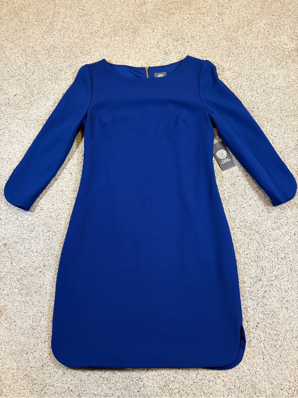 Cobalt Blue 3/4 Sleeve Sheath Dress Events or Work dress